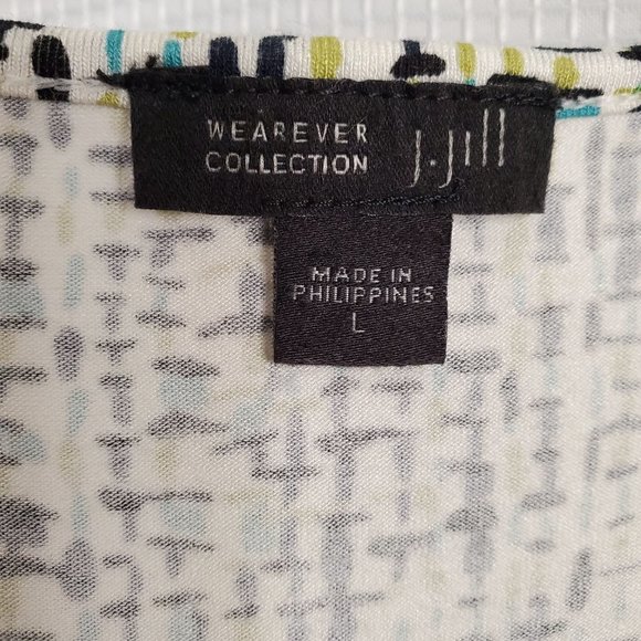 J Jill Wearever Collection Size L Shirt Jersey Knit Pullover Stretch Half Sleeve - Picture 6 of 8